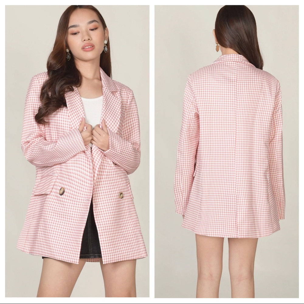Criscione by Cache Houndstooth Wool Blazer